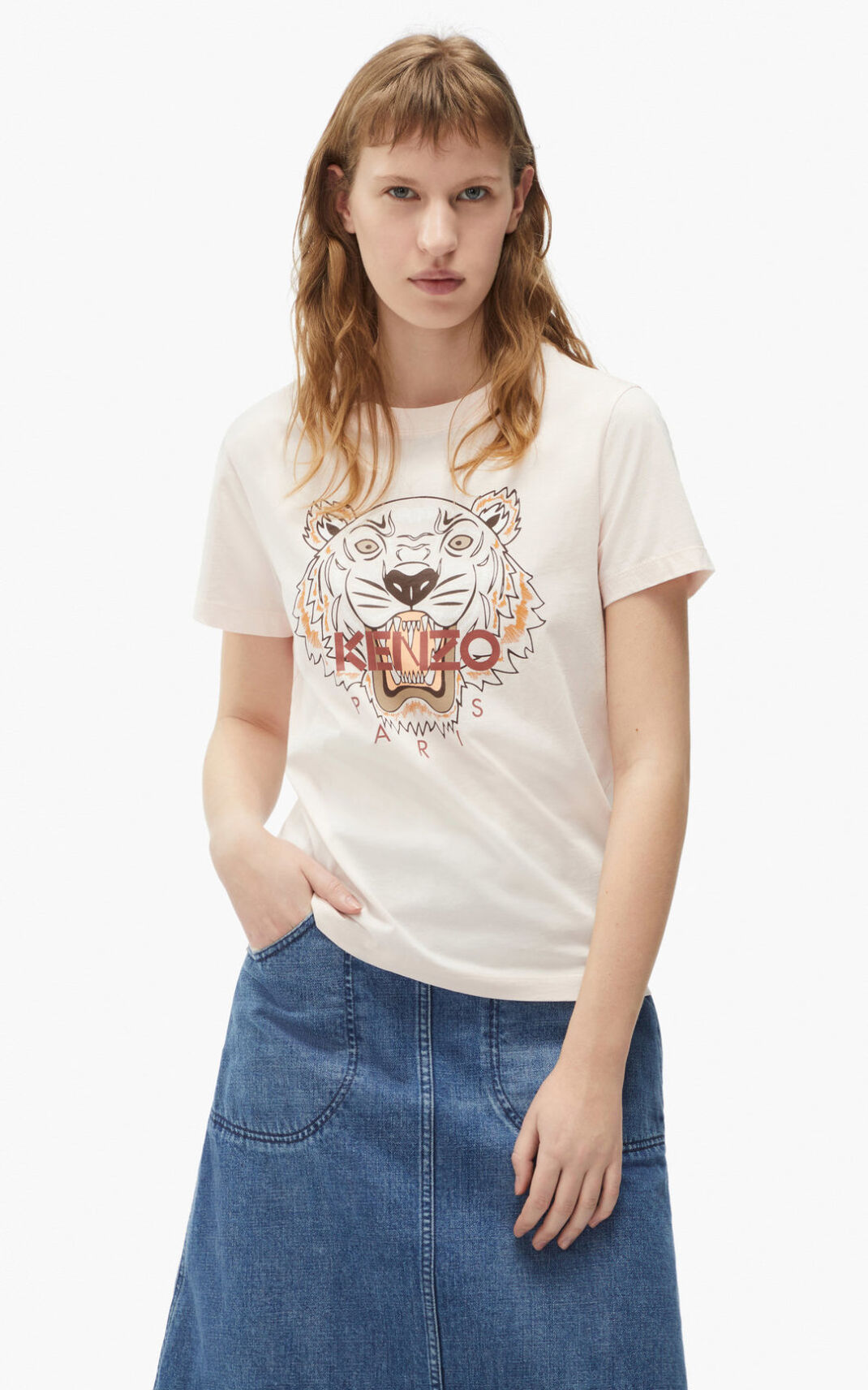 Kenzo Tiger Tişört Bayan Pembe | 3069-PQGBU